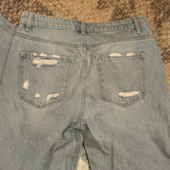 Flying Monkey Light Blue Distressed Flare Jeans - Picture 4 of 7